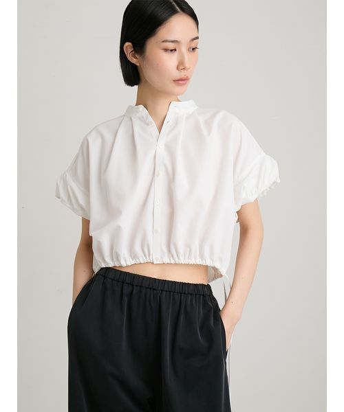 MIESROHE(ミースロエ)の「Lumishadeドロストショートシャツ(シャツ/ブラウス・レディース・ホワイト/イエロー/ブルー・F)」の9枚目の写真