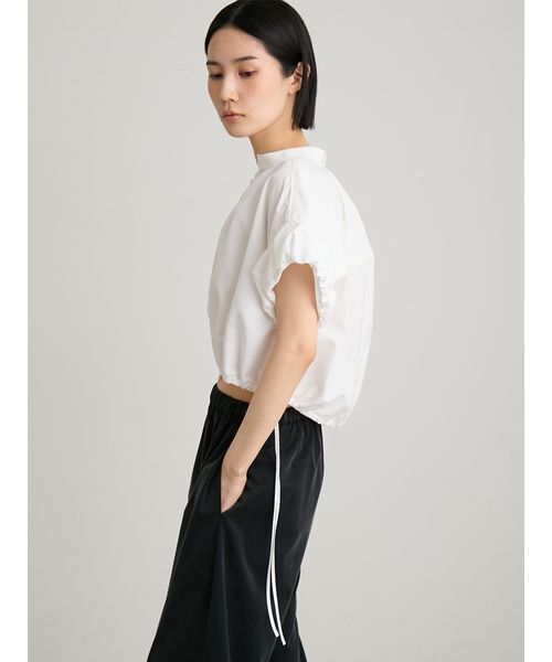 MIESROHE(ミースロエ)の「Lumishadeドロストショートシャツ(シャツ/ブラウス・レディース・ホワイト/イエロー/ブルー・F)」の11枚目の写真