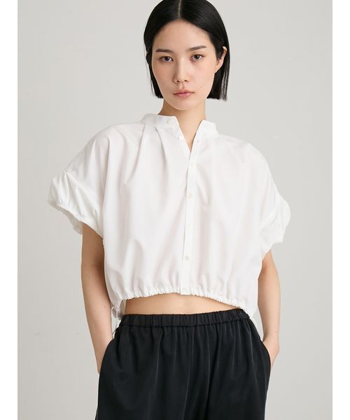 MIESROHE(ミースロエ)の「Lumishadeドロストショートシャツ(シャツ/ブラウス・レディース・ホワイト/イエロー/ブルー・F)」の10枚目の写真