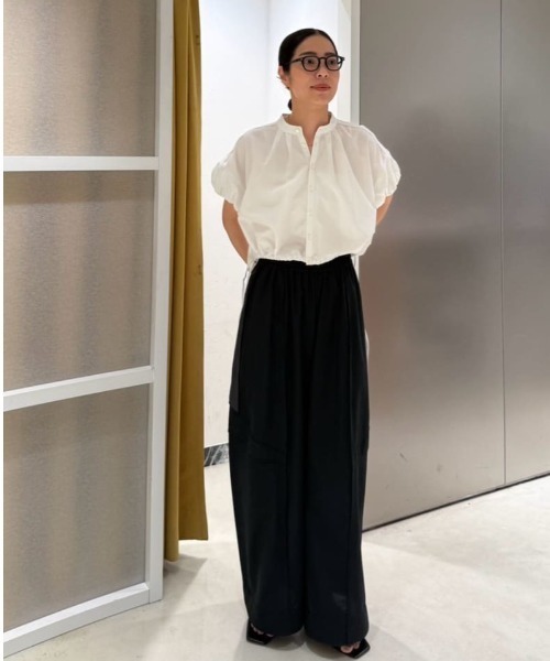 MIESROHE(ミースロエ)の「Lumishadeドロストショートシャツ(シャツ/ブラウス・レディース・ホワイト/イエロー/ブルー・F)」の22枚目の写真