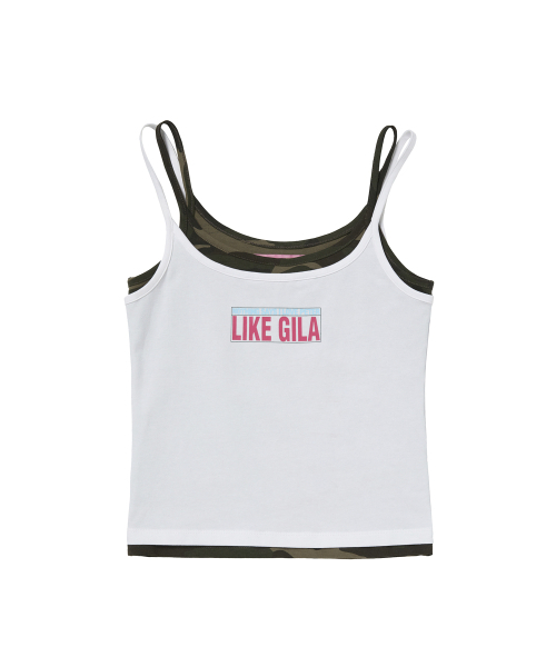 GILAARCHIVE(ギラアーカイブ)の「LAYERED BOX LOGO SLEEVELESS (CAMO)_WHITE(Tシャツ/カットソー・レディース・その他・FREE)」の5枚目の写真