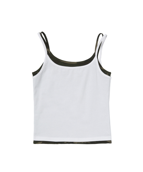 GILAARCHIVE(ギラアーカイブ)の「LAYERED BOX LOGO SLEEVELESS (CAMO)_WHITE(Tシャツ/カットソー・レディース・その他・FREE)」の6枚目の写真