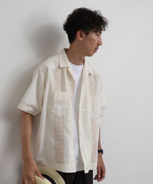 NOLLEY’S（ノーリーズ）の「クジラ刺繍 キューバシャツ 26SS（シャツ/ブラウス・メンズ・ブラック/ベージュ/アイボリー・M/L/S）」の11枚目の写真