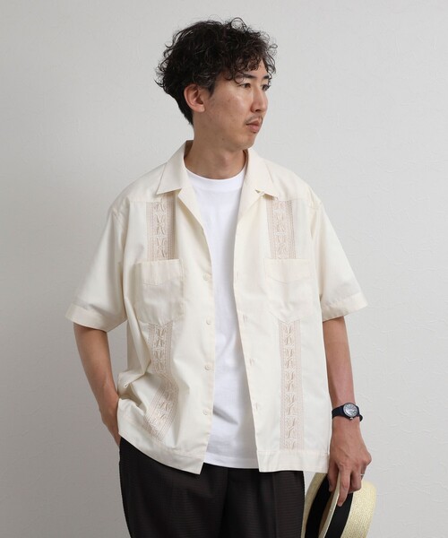 NOLLEY’S（ノーリーズ）の「クジラ刺繍 キューバシャツ 26SS（シャツ/ブラウス・メンズ・ブラック/ベージュ/アイボリー・M/L/S）」の12枚目の写真