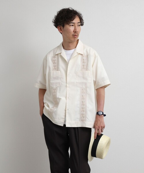 NOLLEY’S（ノーリーズ）の「クジラ刺繍 キューバシャツ 26SS（シャツ/ブラウス・メンズ・ブラック/ベージュ/アイボリー・M/L/S）」の13枚目の写真