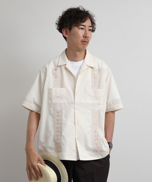 NOLLEY’S（ノーリーズ）の「クジラ刺繍 キューバシャツ 26SS（シャツ/ブラウス・メンズ・ブラック/ベージュ/アイボリー・M/L/S）」の15枚目の写真