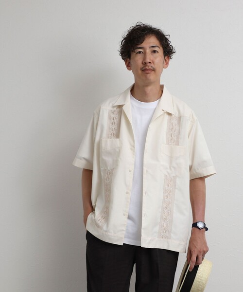 NOLLEY’S（ノーリーズ）の「クジラ刺繍 キューバシャツ 26SS（シャツ/ブラウス・メンズ・ブラック/ベージュ/アイボリー・M/L/S）」の16枚目の写真