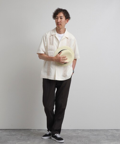 NOLLEY’S（ノーリーズ）の「クジラ刺繍 キューバシャツ 26SS（シャツ/ブラウス・メンズ・ブラック/ベージュ/アイボリー・M/L/S）」の18枚目の写真
