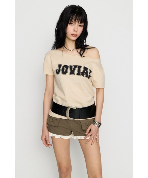 LAGUA GEM(ラグアジェム)の「LOOSEY PRINT CUT トップス(Tシャツ/カットソー・レディース・アイボリー/カーキ/杢グレー・FREE)」の21枚目の写真