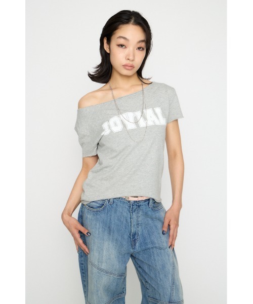 LAGUA GEM(ラグアジェム)の「LOOSEY PRINT CUT トップス(Tシャツ/カットソー・レディース・アイボリー/カーキ/杢グレー・FREE)」の11枚目の写真