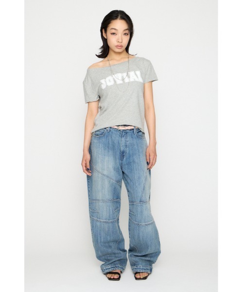 LAGUA GEM(ラグアジェム)の「LOOSEY PRINT CUT トップス(Tシャツ/カットソー・レディース・アイボリー/カーキ/杢グレー・FREE)」の9枚目の写真
