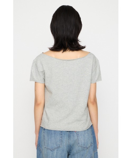 LAGUA GEM(ラグアジェム)の「LOOSEY PRINT CUT トップス(Tシャツ/カットソー・レディース・アイボリー/カーキ/杢グレー・FREE)」の6枚目の写真