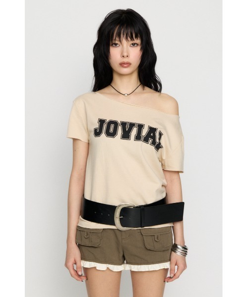 LAGUA GEM(ラグアジェム)の「LOOSEY PRINT CUT トップス(Tシャツ/カットソー・レディース・アイボリー/カーキ/杢グレー・FREE)」の22枚目の写真