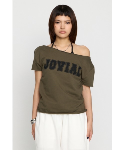 LAGUA GEM(ラグアジェム)の「LOOSEY PRINT CUT トップス(Tシャツ/カットソー・レディース・アイボリー/カーキ/杢グレー・FREE)」の16枚目の写真