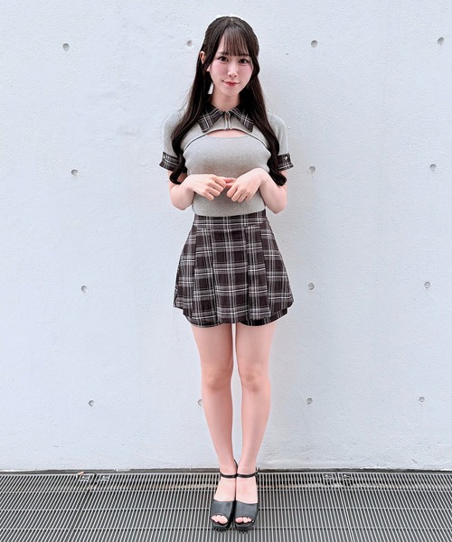 NOMAE（ノーマエ）の「【セットアップ対応】チェックボックスプリーツスカート（スカート・レディース・ホワイト系その他/グレー系その他/ベージュ系その他・FREE）」の12枚目の写真