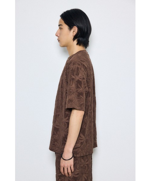 AZUL by moussy（アズールバイマウジー）の「【セットアップ対応】ボタニカルパイルトップス（Tシャツ/カットソー・メンズ・カーキ/ブラウン・MEDIUM/LARGE）」の7枚目の写真