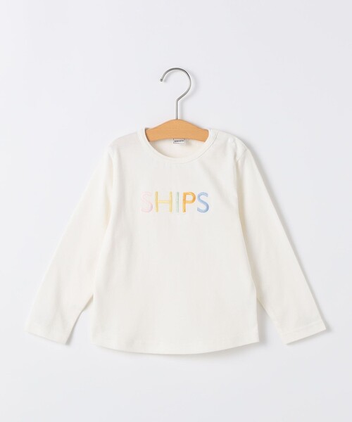 SHIPS(シップス)の「SHIPS KIDS:80~90cm /ベビー ロゴ ロングスリーブ Tシャツ(Tシャツ/カットソー・キッズ・ストーン・90)」の1枚目の写真