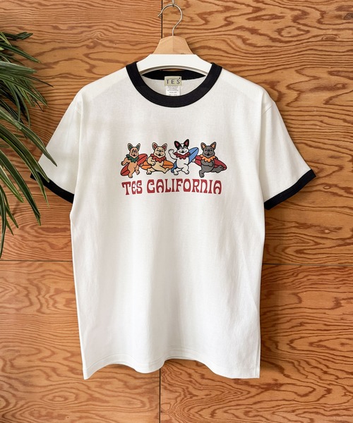 The Endless Summer(エンドレスサマー)の「【WEB / FLAG SHOP限定】SURF BUDDIES RINGER T-SHIRT /リンガー半袖Tシャツ(Tシャツ/カットソー・メンズ・ダークグリーン/ワイン/ブラック/グレー/ブルーグレー・LARGE/MEDIUM/SMALL/X-LARGE)」の10枚目の写真