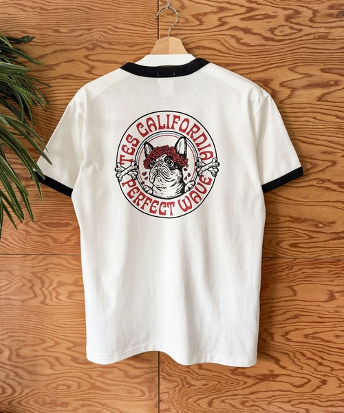 The Endless Summer(エンドレスサマー)の「【WEB / FLAG SHOP限定】SURF BUDDIES RINGER T-SHIRT /リンガー半袖Tシャツ(Tシャツ/カットソー・メンズ・ダークグリーン/ワイン/ブラック/グレー/ブルーグレー・LARGE/MEDIUM/SMALL/X-LARGE)」の11枚目の写真