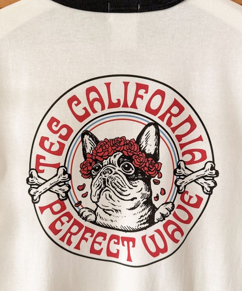The Endless Summer(エンドレスサマー)の「【WEB / FLAG SHOP限定】SURF BUDDIES RINGER T-SHIRT /リンガー半袖Tシャツ(Tシャツ/カットソー・メンズ・ダークグリーン/ワイン/ブラック/グレー/ブルーグレー・LARGE/MEDIUM/SMALL/X-LARGE)」の13枚目の写真