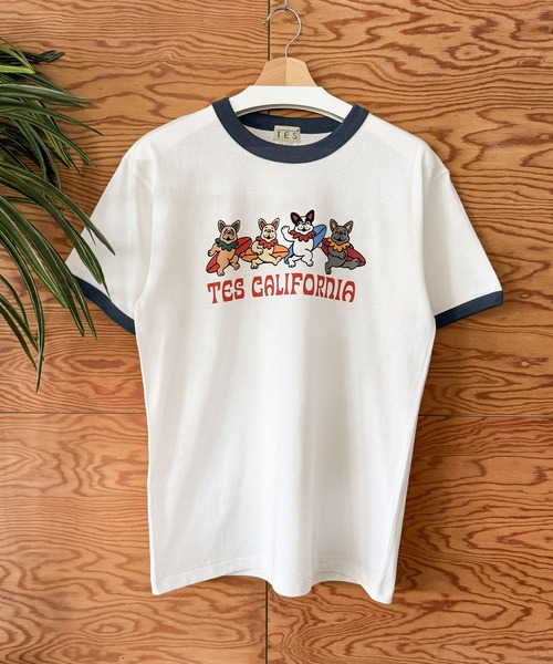 The Endless Summer(エンドレスサマー)の「【WEB / FLAG SHOP限定】SURF BUDDIES RINGER T-SHIRT /リンガー半袖Tシャツ(Tシャツ/カットソー・メンズ・ダークグリーン/ワイン/ブラック/グレー/ブルーグレー・LARGE/MEDIUM/SMALL/X-LARGE)」の19枚目の写真