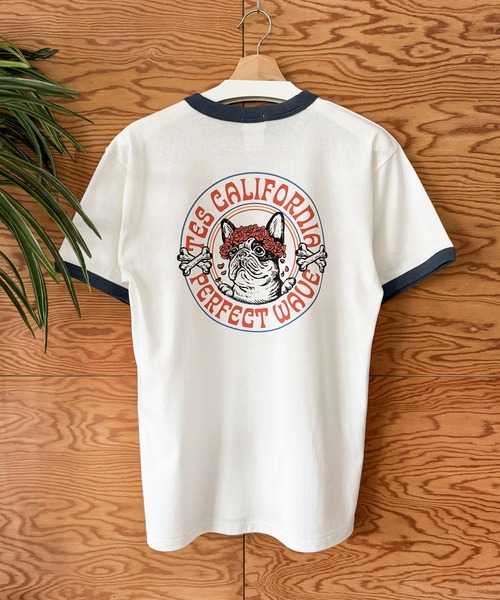 The Endless Summer(エンドレスサマー)の「【WEB / FLAG SHOP限定】SURF BUDDIES RINGER T-SHIRT /リンガー半袖Tシャツ(Tシャツ/カットソー・メンズ・ダークグリーン/ワイン/ブラック/グレー/ブルーグレー・LARGE/MEDIUM/SMALL/X-LARGE)」の20枚目の写真