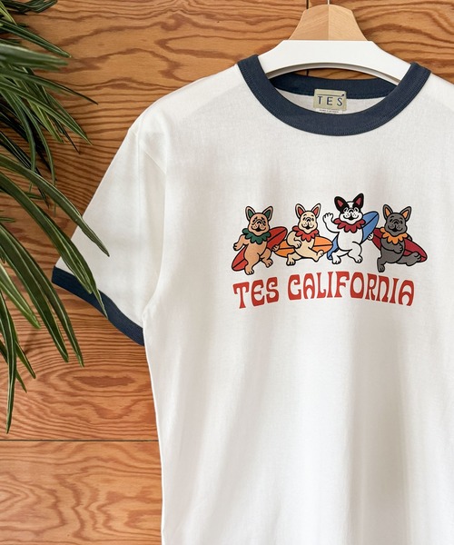 The Endless Summer(エンドレスサマー)の「【WEB / FLAG SHOP限定】SURF BUDDIES RINGER T-SHIRT /リンガー半袖Tシャツ(Tシャツ/カットソー・メンズ・ダークグリーン/ワイン/ブラック/グレー/ブルーグレー・LARGE/MEDIUM/SMALL/X-LARGE)」の21枚目の写真