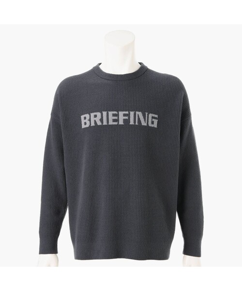 BRIEFING(ブリーフィング)の「LW THERMAL KNIT CREWNECK(ゴルフグッズ・メンズ・チャコール・L/M)」の1枚目の写真