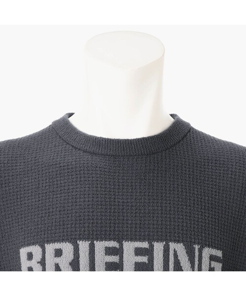 BRIEFING(ブリーフィング)の「LW THERMAL KNIT CREWNECK(ゴルフグッズ・メンズ・チャコール・L/M)」の3枚目の写真