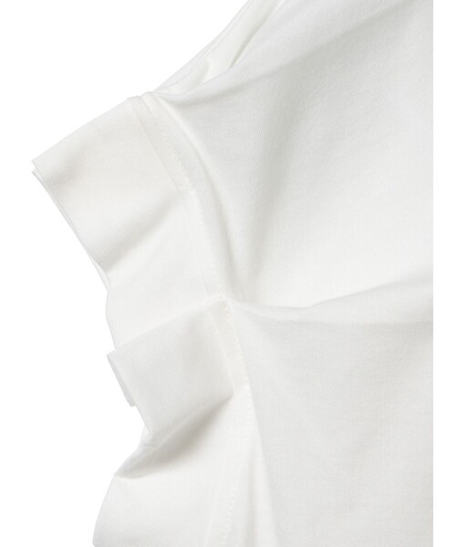 mizuiroind(ミズイロインド)の「mizuiro ind フリルスリーブクルーネックプルオーバー(Tシャツ/カットソー・レディース・チャコールグレー/ライトグレー/ブラウン/オフホワイト/ブラック・FREE)」の12枚目の写真