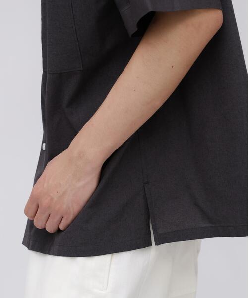 YLEVE(イレーヴ)の「YLEVE / DOBBY STRIPE CHAMBRAY OPEN COLLAR SHIRT(シャツ/ブラウス・メンズ・グレー/ホワイト・4/5)」の11枚目の写真