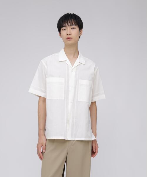 YLEVE(イレーヴ)の「YLEVE / DOBBY STRIPE CHAMBRAY OPEN COLLAR SHIRT(シャツ/ブラウス・メンズ・グレー/ホワイト・4/5)」の17枚目の写真