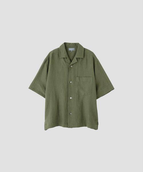 MARGARET HOWELL（マーガレットハウエル）の「YARN DYE LINEN SHIRTING（シャツ/ブラウス・メンズ・オリーブ・SMALL/MEDIUM/LARGE）」の5枚目の写真
