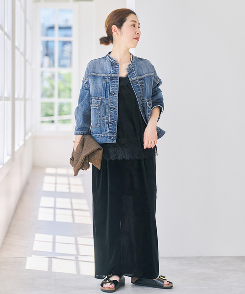 Spick & Span（スピックアンドスパン）の「《WEB限定 / 》5 1/2 2ND-LINE CROP ジャケット（デニムジャケット・レディース・ブルー系その他・FREE）」の14枚目の写真