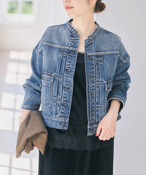 Spick & Span（スピックアンドスパン）の「《WEB限定 / 》5 1/2 2ND-LINE CROP ジャケット（デニムジャケット・レディース・ブルー系その他・FREE）」の15枚目の写真
