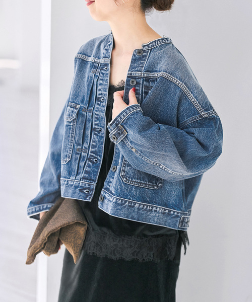 Spick & Span（スピックアンドスパン）の「《WEB限定 / 》5 1/2 2ND-LINE CROP ジャケット（デニムジャケット・レディース・ブルー系その他・FREE）」の16枚目の写真
