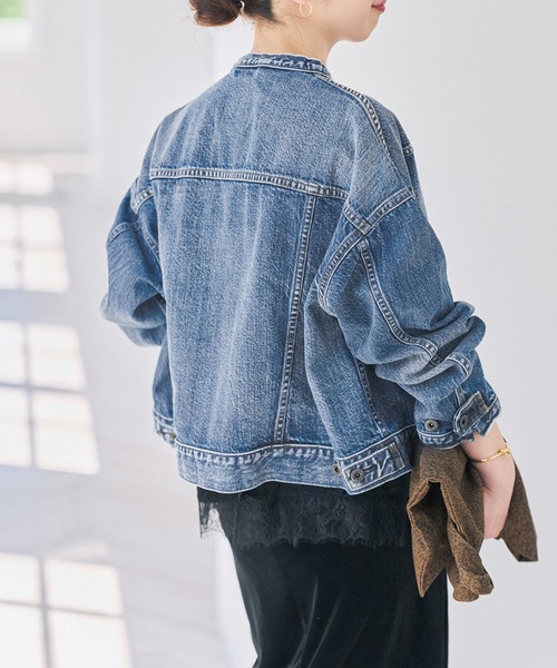 Spick & Span（スピックアンドスパン）の「《WEB限定 / 》5 1/2 2ND-LINE CROP ジャケット（デニムジャケット・レディース・ブルー系その他・FREE）」の17枚目の写真