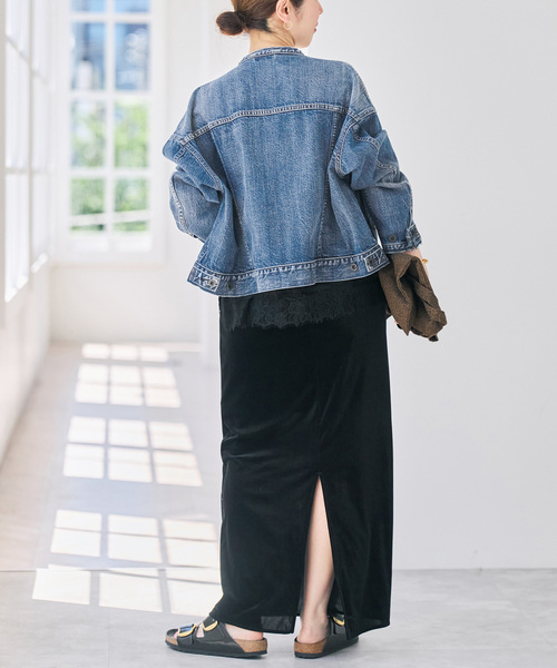 Spick & Span（スピックアンドスパン）の「《WEB限定 / 》5 1/2 2ND-LINE CROP ジャケット（デニムジャケット・レディース・ブルー系その他・FREE）」の21枚目の写真