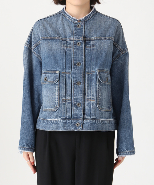 Spick & Span（スピックアンドスパン）の「《WEB限定 / 》5 1/2 2ND-LINE CROP ジャケット（デニムジャケット・レディース・ブルー系その他・FREE）」の22枚目の写真