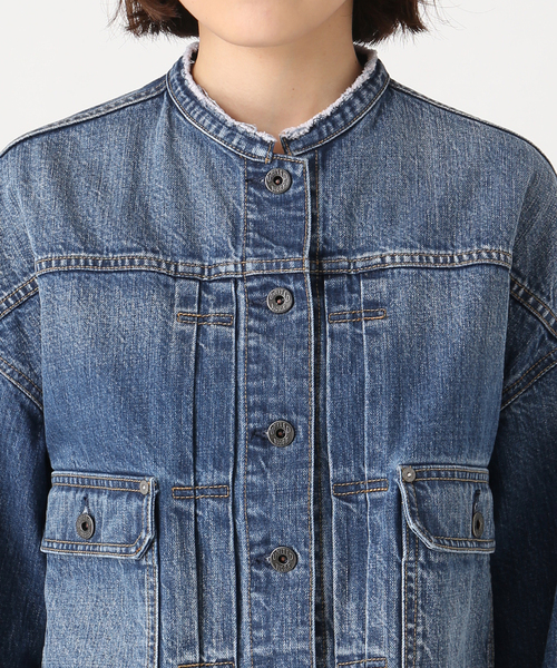 Spick & Span（スピックアンドスパン）の「《WEB限定 / 》5 1/2 2ND-LINE CROP ジャケット（デニムジャケット・レディース・ブルー系その他・FREE）」の3枚目の写真
