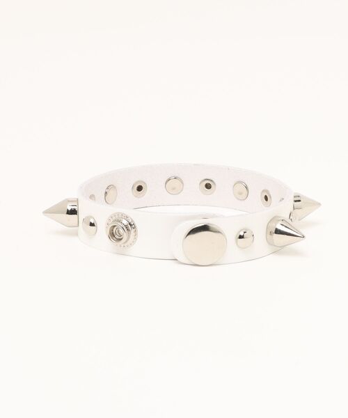 L.H.P(エルエイチピー)の「MOMENTEL/モーメンタル/Stud Bracelet(ブレスレット・レディース・ホワイト・F)」の2枚目の写真