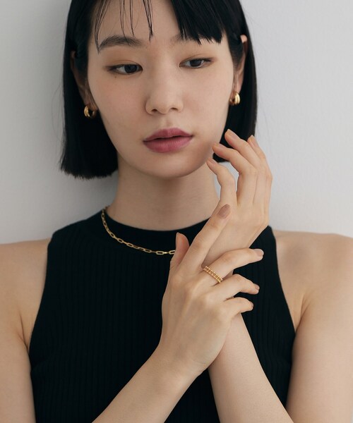 COCOSHNIK ONKITSCH(ココシュニックオンキッチュ)の「シルバー 2ラインボールリングGP(リング・レディース・クリア・10/12/14)」の6枚目の写真