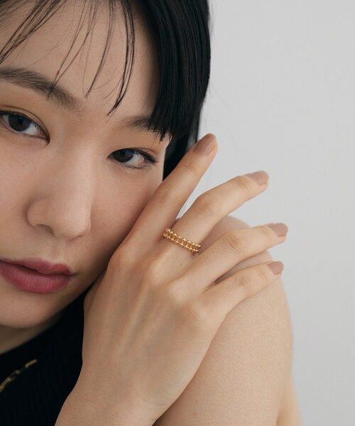 COCOSHNIK ONKITSCH(ココシュニックオンキッチュ)の「シルバー 2ラインボールリングGP(リング・レディース・クリア・10/12/14)」の7枚目の写真