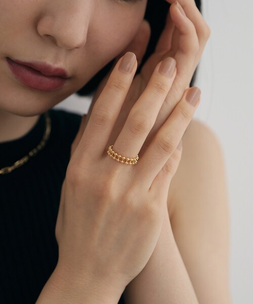 COCOSHNIK ONKITSCH(ココシュニックオンキッチュ)の「シルバー 2ラインボールリングGP(リング・レディース・クリア・10/12/14)」の8枚目の写真
