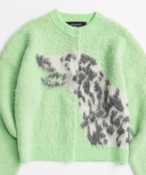 MAISON SPECIAL(メゾンスペシャル)の「【2026Autumn PRE-ORDER】Dalmatian Knit Cardigan/ダルメシアンニットカーデ(カーディガン/ボレロ・レディース・ライム/グレー/ネイビー・FREE)」の22枚目の写真
