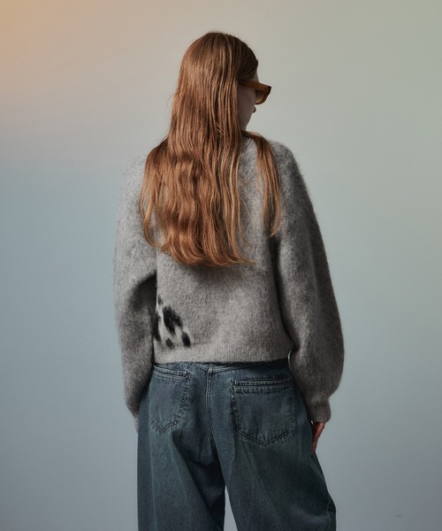 MAISON SPECIAL(メゾンスペシャル)の「【2026Autumn PRE-ORDER】Dalmatian Knit Cardigan/ダルメシアンニットカーデ(カーディガン/ボレロ・レディース・ライム/グレー/ネイビー・FREE)」の12枚目の写真