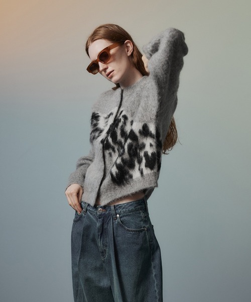 MAISON SPECIAL(メゾンスペシャル)の「【2026Autumn PRE-ORDER】Dalmatian Knit Cardigan/ダルメシアンニットカーデ(カーディガン/ボレロ・レディース・ライム/グレー/ネイビー・FREE)」の9枚目の写真