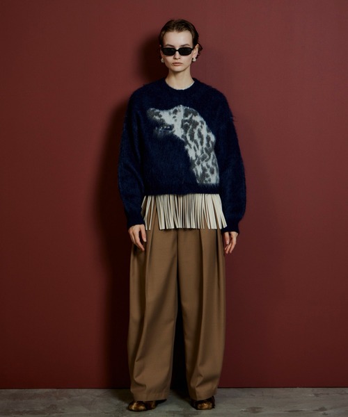 MAISON SPECIAL(メゾンスペシャル)の「【2026Autumn PRE-ORDER】Dalmatian Knit Cardigan/ダルメシアンニットカーデ(カーディガン/ボレロ・レディース・ライム/グレー/ネイビー・FREE)」の13枚目の写真