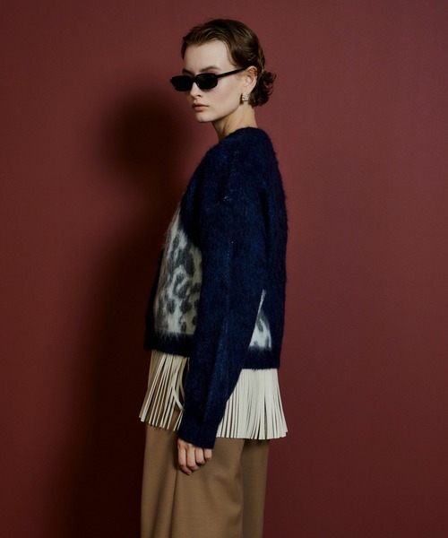 MAISON SPECIAL(メゾンスペシャル)の「【2026Autumn PRE-ORDER】Dalmatian Knit Cardigan/ダルメシアンニットカーデ(カーディガン/ボレロ・レディース・ライム/グレー/ネイビー・FREE)」の16枚目の写真