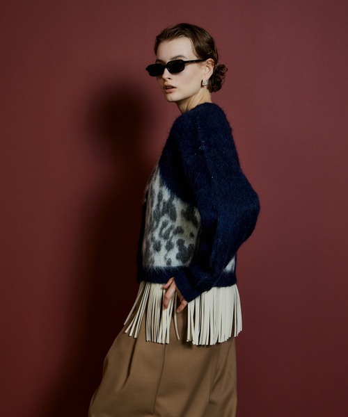 MAISON SPECIAL(メゾンスペシャル)の「【2026Autumn PRE-ORDER】Dalmatian Knit Cardigan/ダルメシアンニットカーデ(カーディガン/ボレロ・レディース・ライム/グレー/ネイビー・FREE)」の17枚目の写真